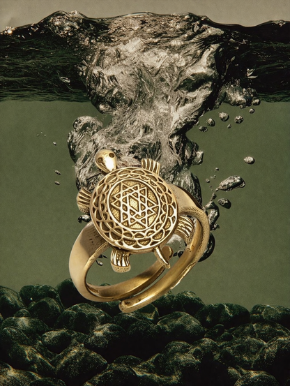 Luck Turtle Ring – Ashtadhatu Vastu Feng Shui Ring for Wealth & Prosperity
